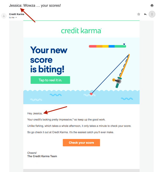 Credit Karma email
